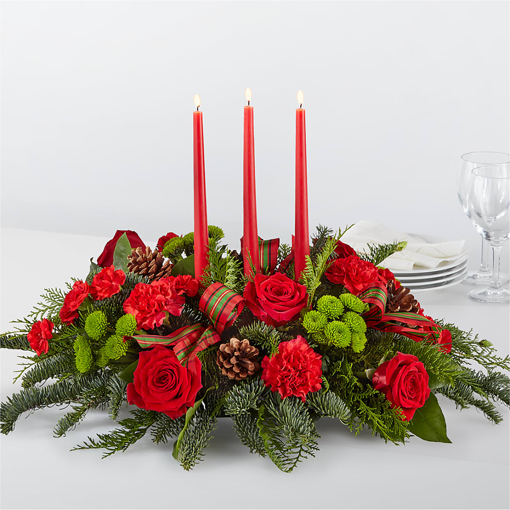 By the Candlelight Centerpiece – The Blessed Florist, Brandon FL