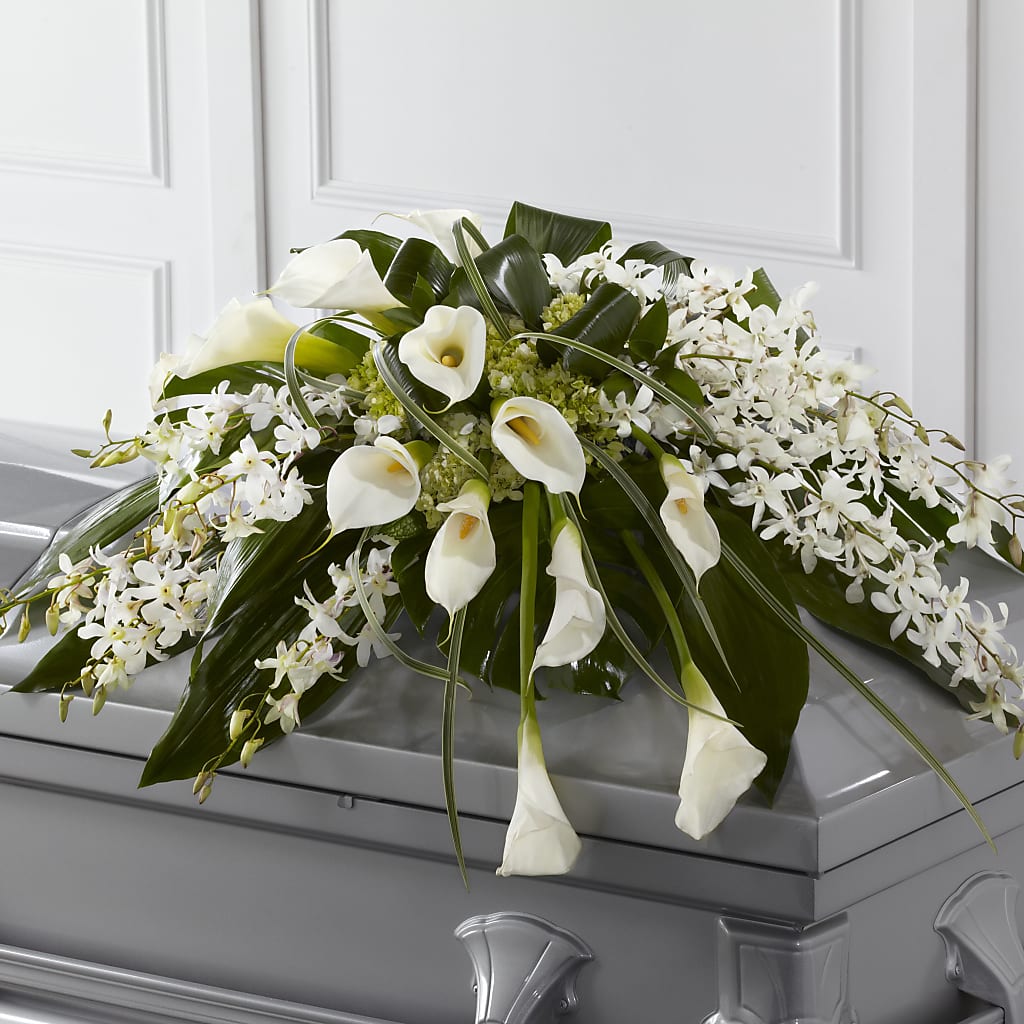 Angel Wings Casket Spray – The Blessed Florist, Brandon FL