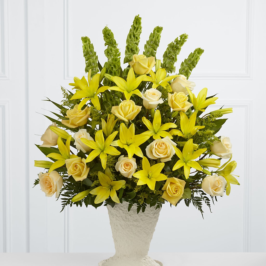 Golden Memories Arrangement – The Blessed Florist, Brandon FL
