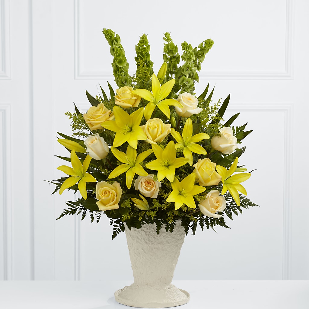 Golden Memories Arrangement – The Blessed Florist, Brandon FL