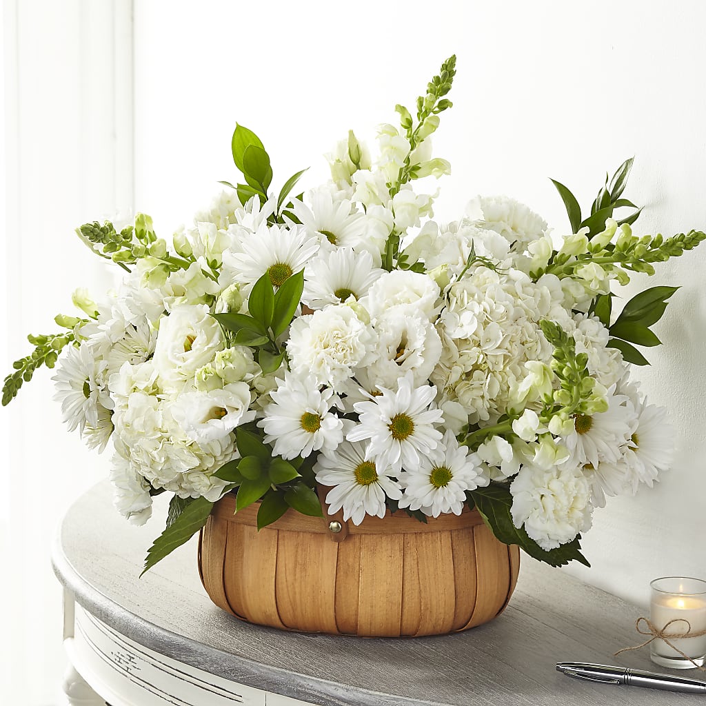 Pure Ivory Basket – The Blessed Florist, Brandon FL