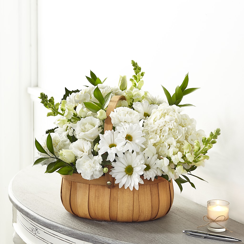 Pure Ivory Basket – The Blessed Florist, Brandon FL