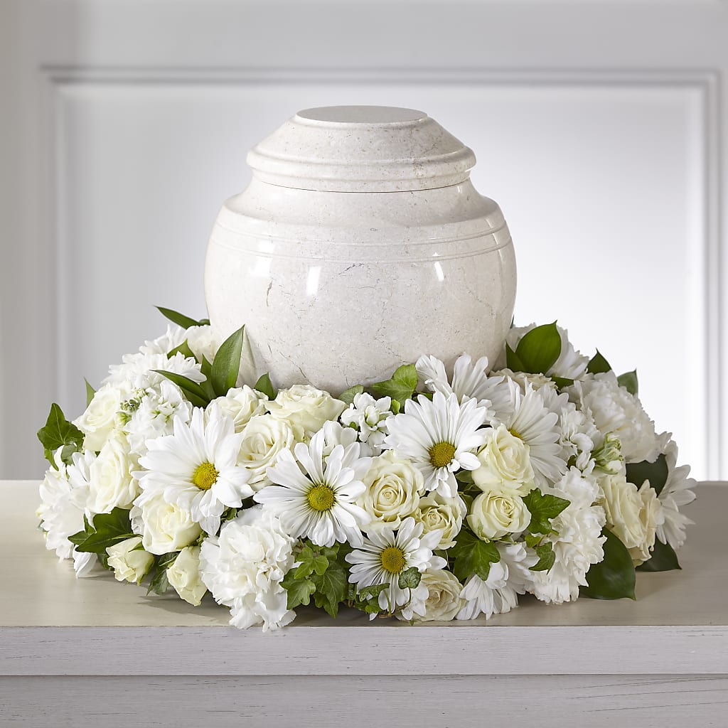 Ivory Gardens Cremation Adornment – The Blessed Florist, Brandon FL