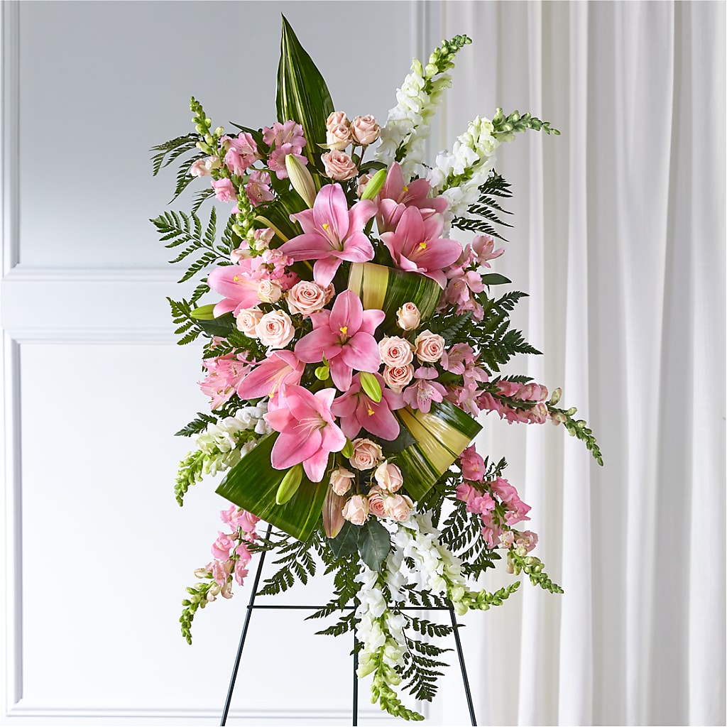 Elegant Embrace Standing Spray – The Blessed Florist, Brandon FL