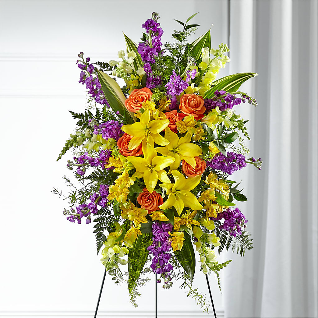 Thoughtful Prayers Standing Spray – The Blessed Florist, Brandon FL