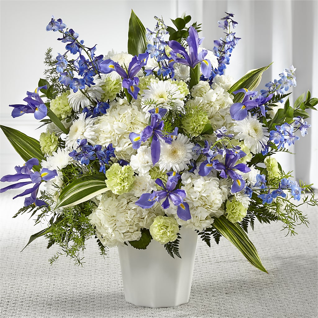 Soft Serenity Floor Basket – The Blessed Florist, Brandon FL