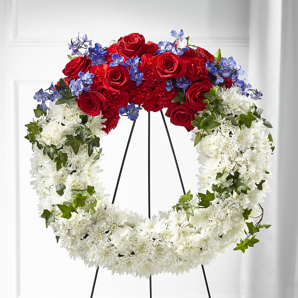 Patriotic Passion Wreath – The Blessed Florist, Brandon FL