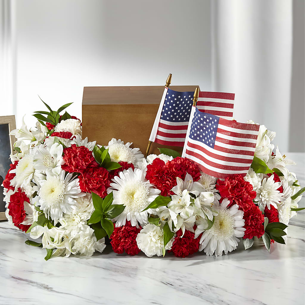 Spirit of Patriotism Cremation Adornment – The Blessed Florist, Brandon FL