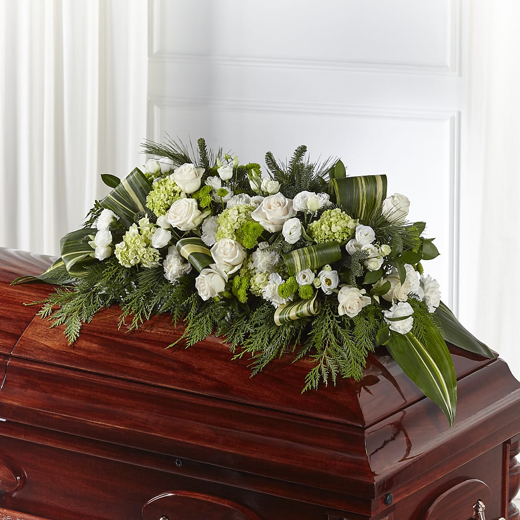 Hopeful Gesture Casket Spray – The Blessed Florist, Brandon FL