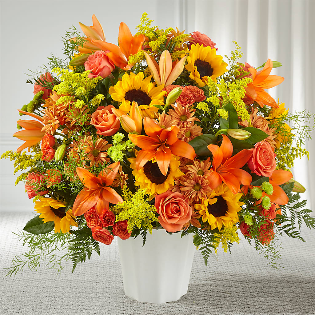 Harvest Thoughts Floor Basket – The Blessed Florist, Brandon FL