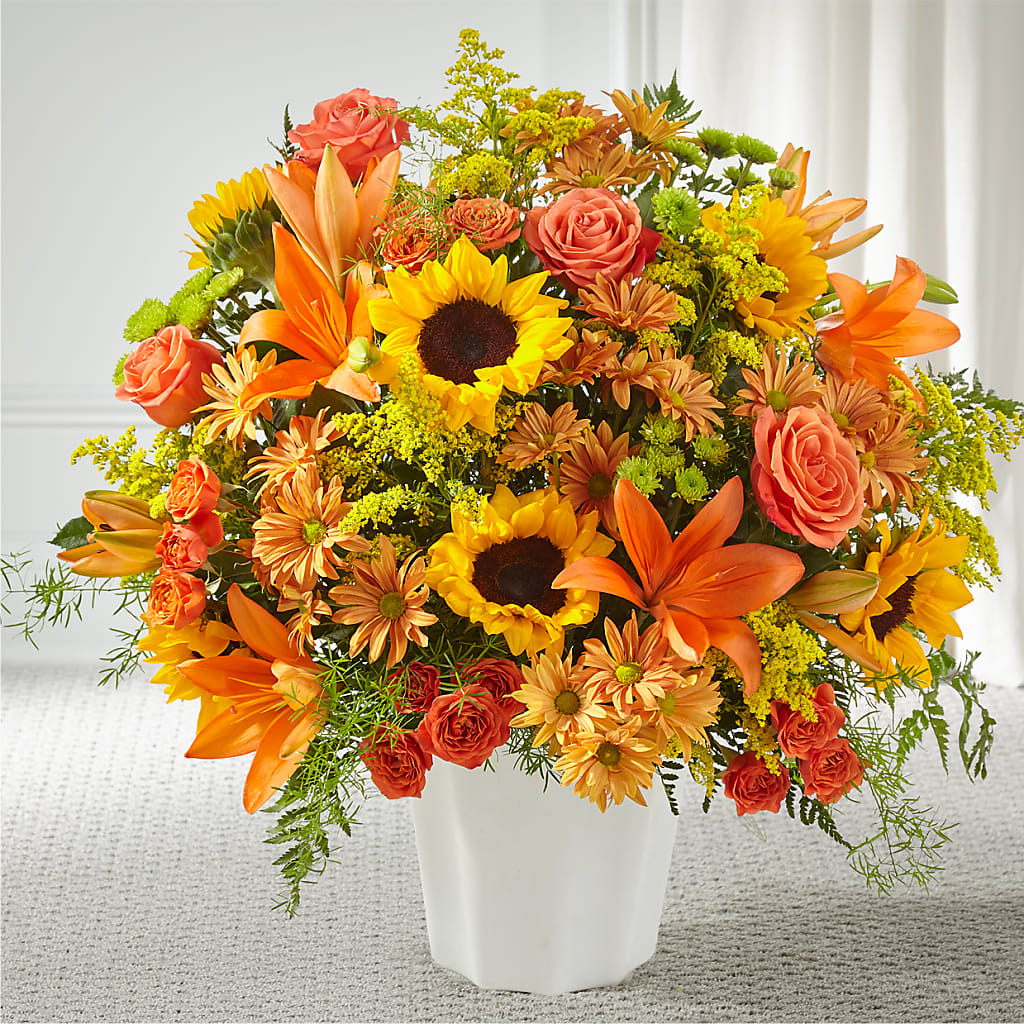 Harvest Thoughts Floor Basket – The Blessed Florist, Brandon FL