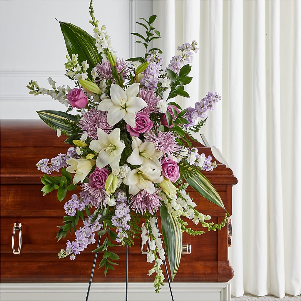 Grateful Hearts Standing Spray – The Blessed Florist, Brandon FL