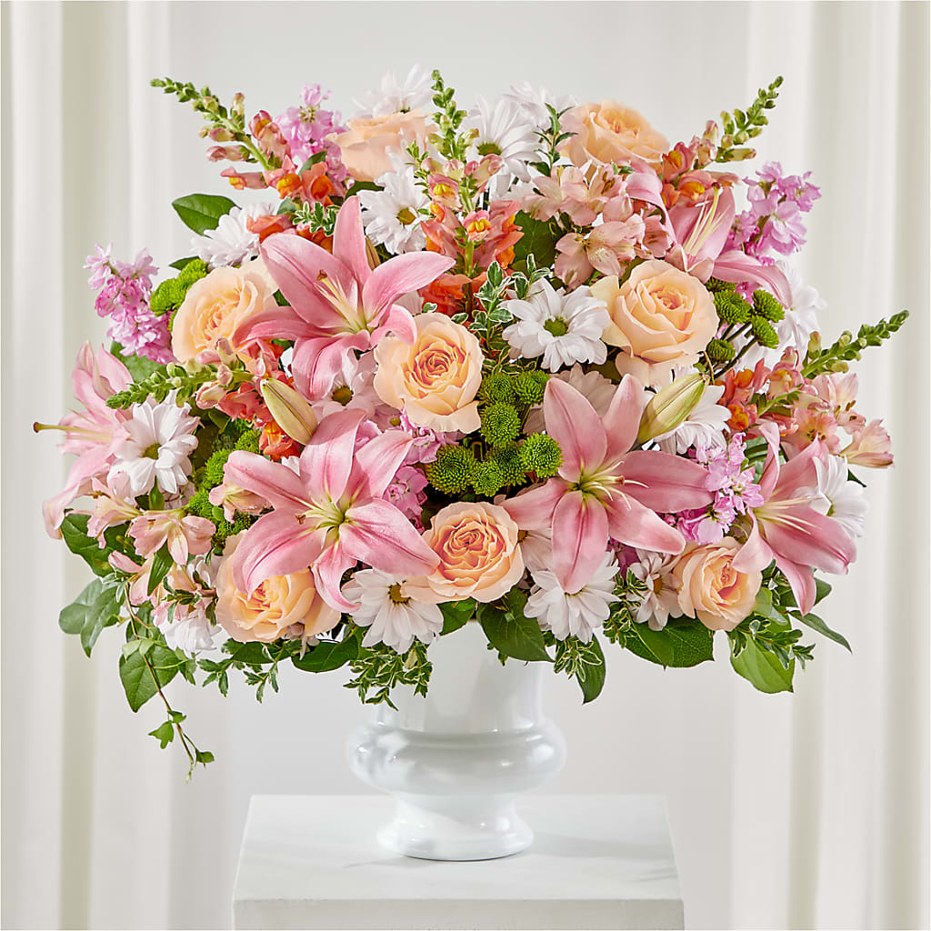 Heartfelt Gesture Urn Arrangement – The Blessed Florist, Brandon FL