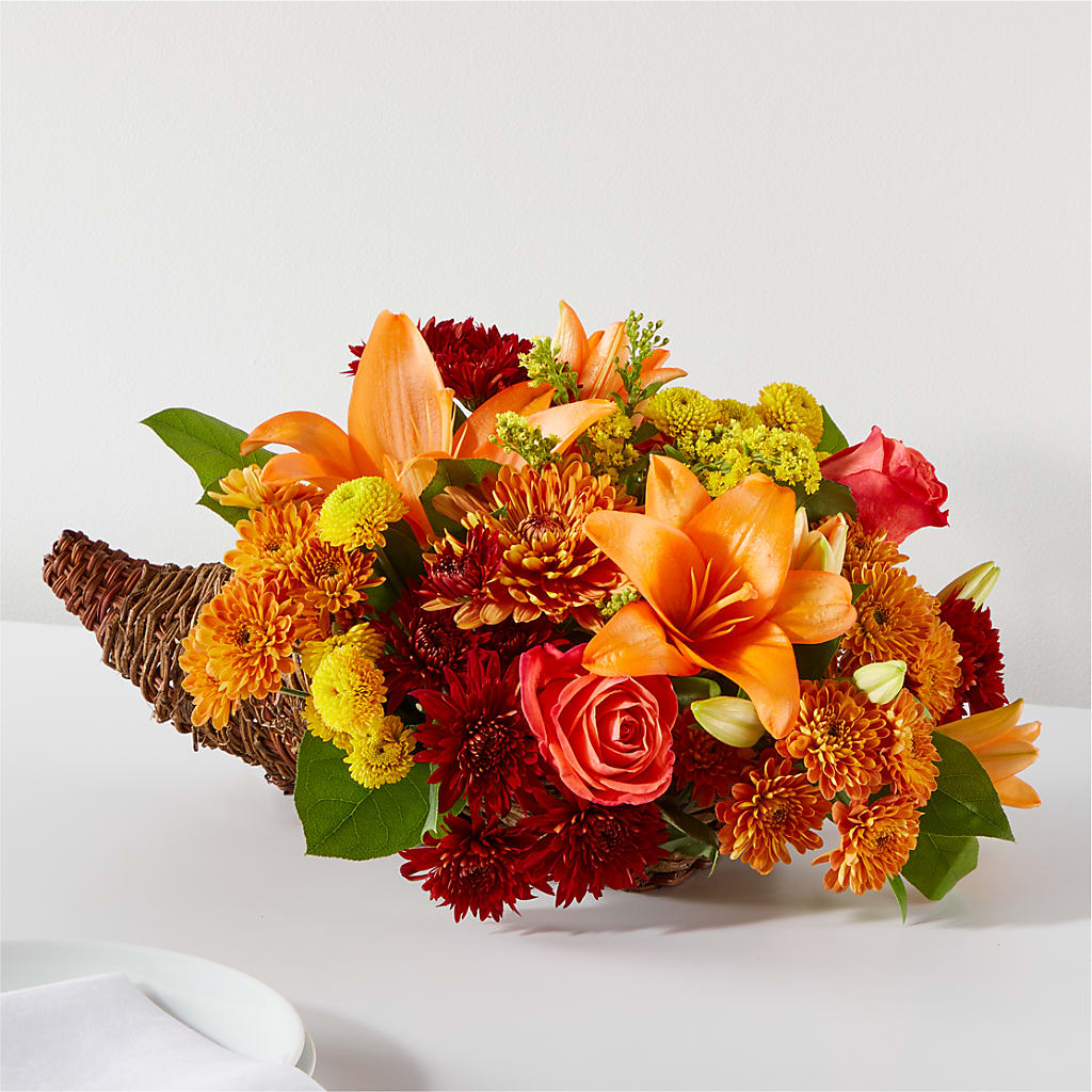 Bouquet of Blessings Cornucopia – The Blessed Florist, Brandon FL