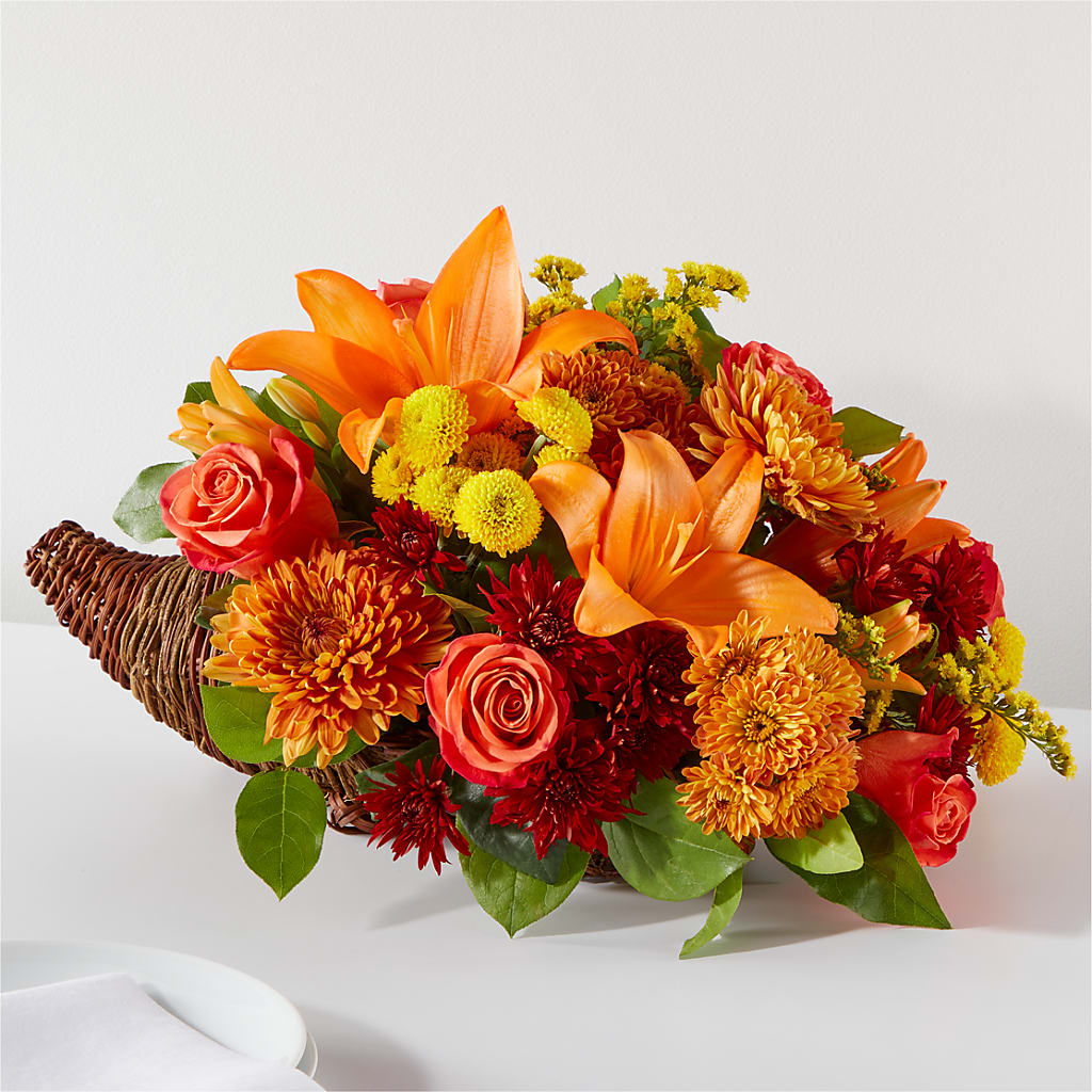Bouquet of Blessings Cornucopia – The Blessed Florist, Brandon FL