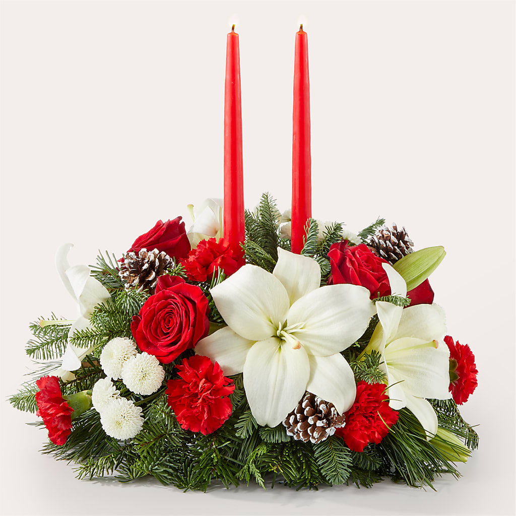 Seasonal Festivities Centerpiece – The Blessed Florist, Brandon FL