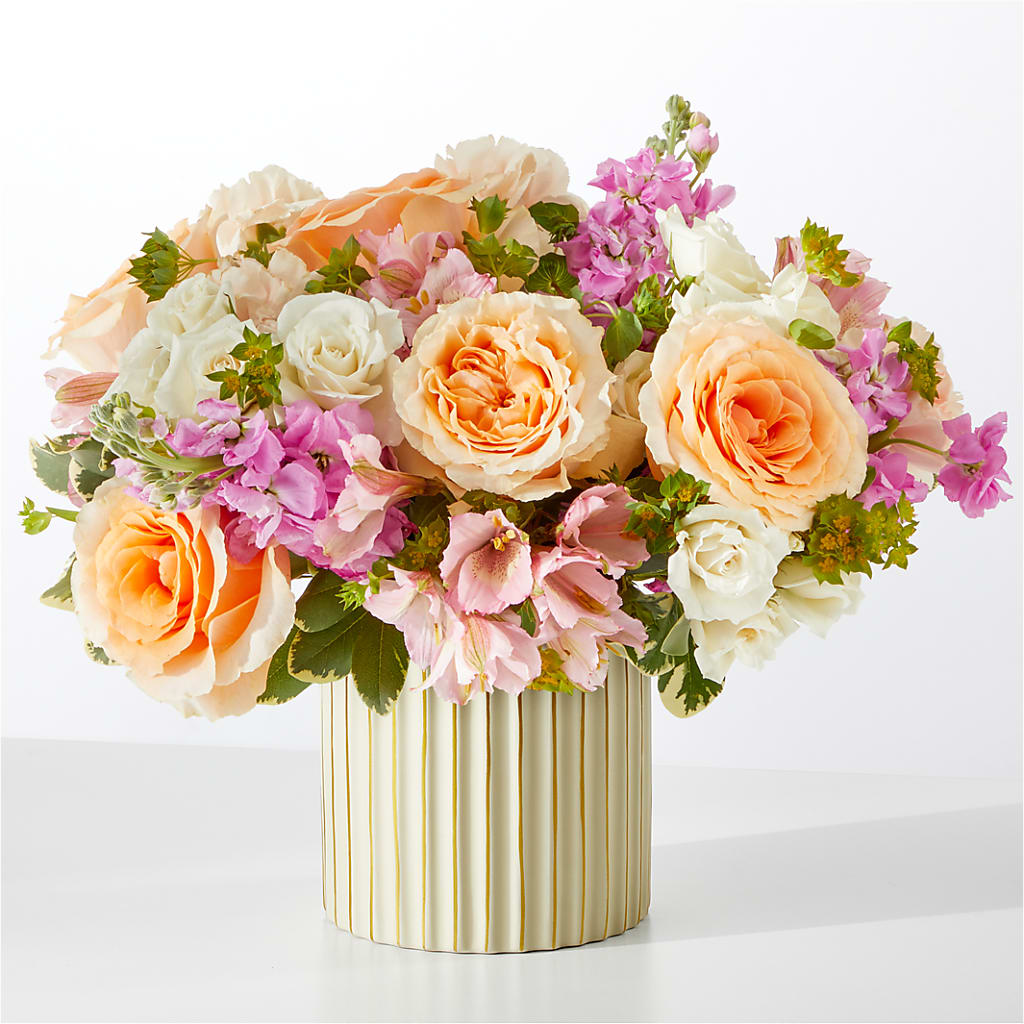 Paradise Bouquet with Ivory Vase – The Blessed Florist, Brandon FL