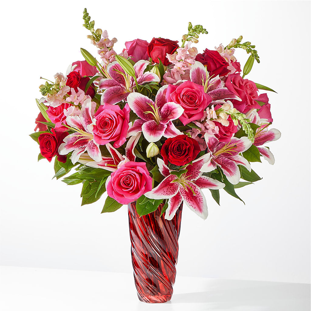 Always You Bouquet with Luxe Swirl Vase – The Blessed Florist, Brandon FL