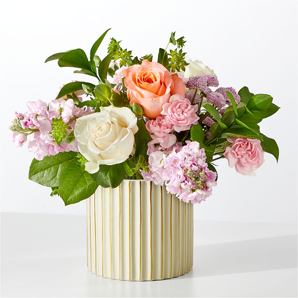 French Market Bouquet with Ivory Vase – The Blessed Florist, Parrish FL