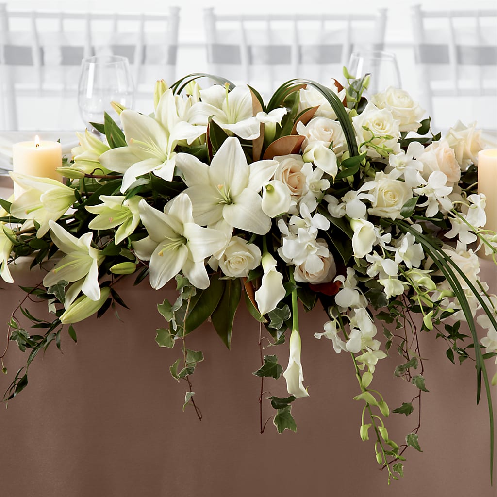 White Linen Arrangement – The Blessed Florist, Brandon FL