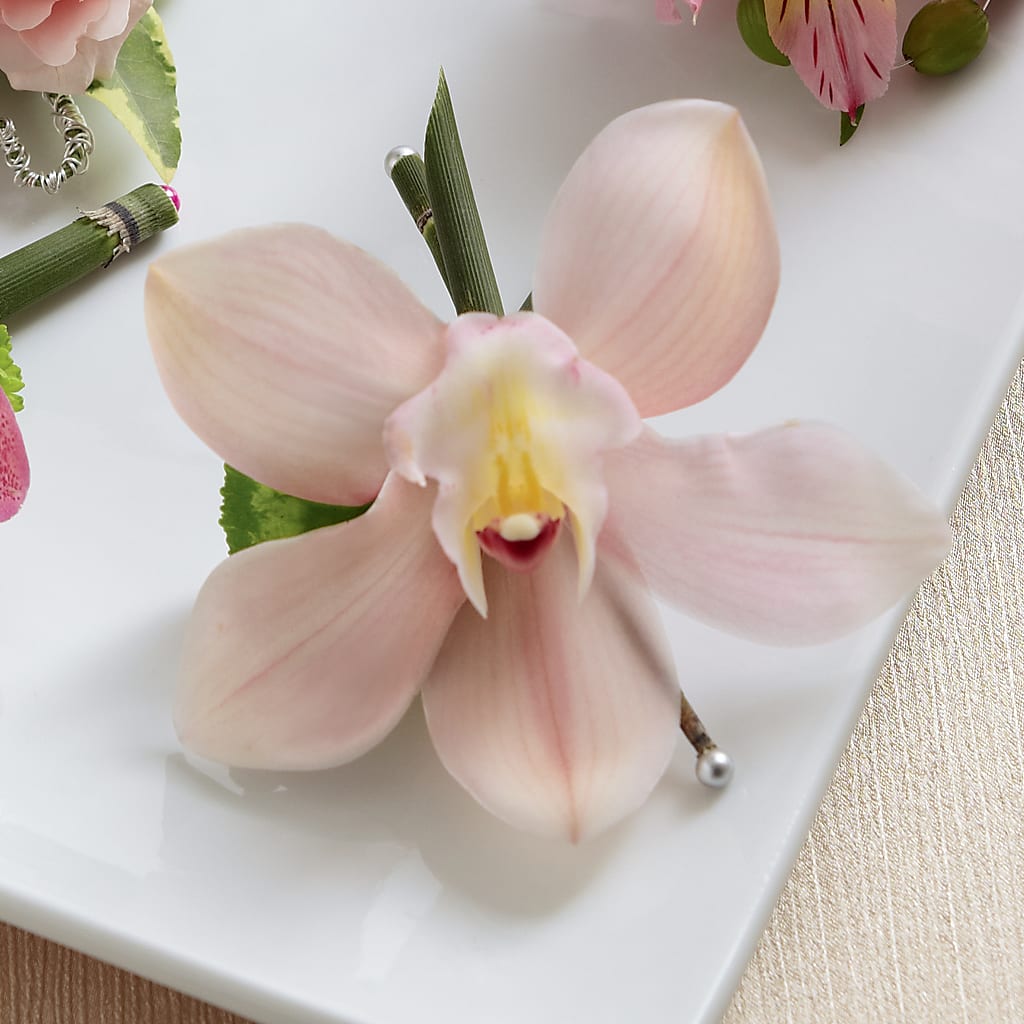 Pink Cymbidium Boutonniere – The Blessed Florist, Brandon FL