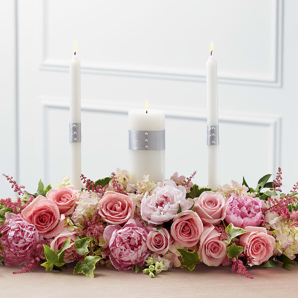 Worldwide Romance Unity Candle Arrangement – The Blessed Florist, Brandon FL