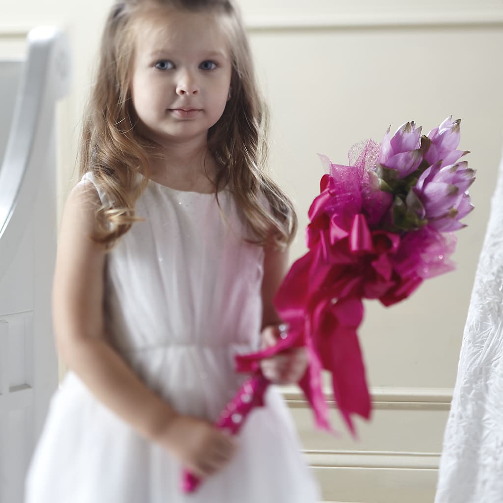 Sparkle Pink Flower Girl Bouquet – The Blessed Florist, Brandon FL