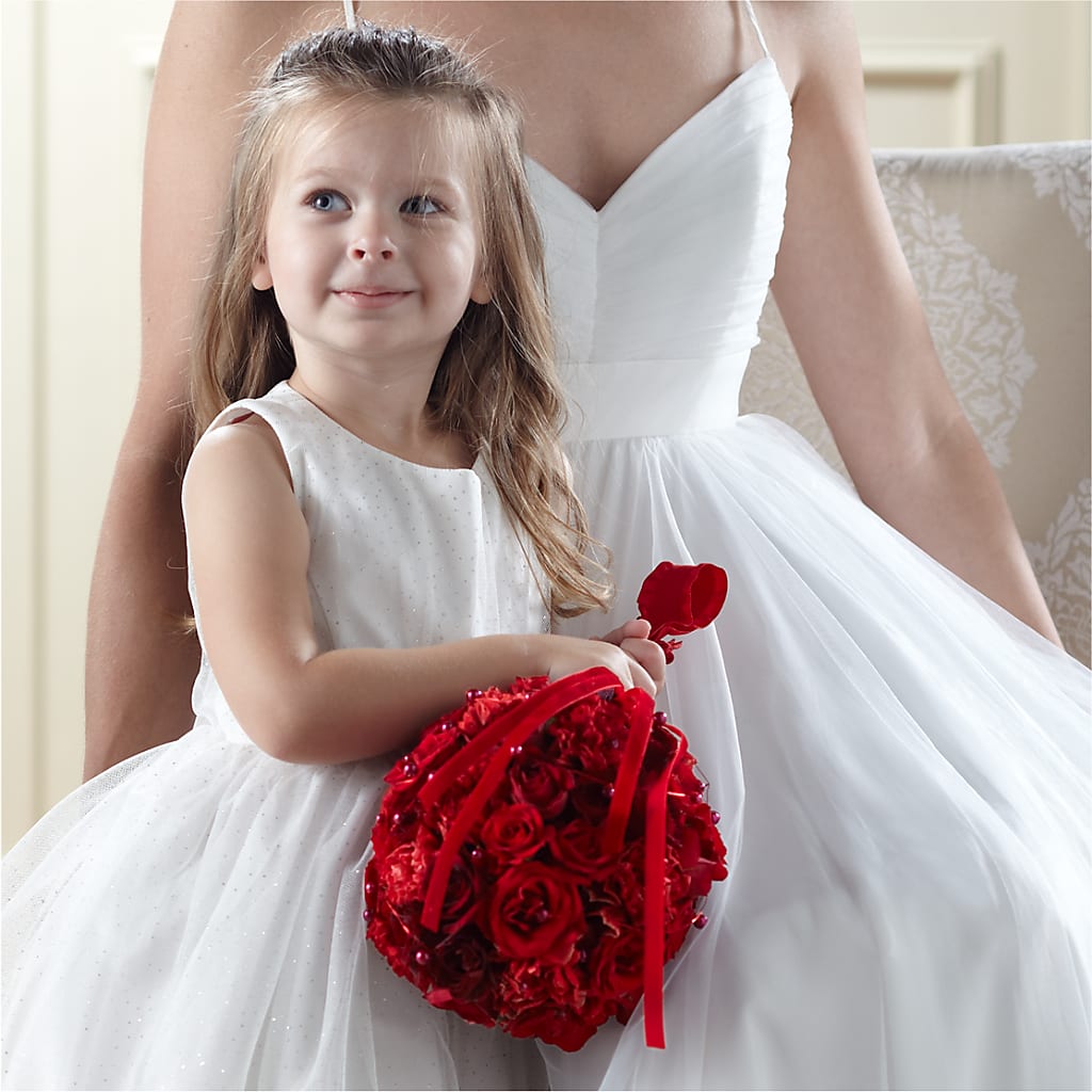 Pure at Heart Flower Girl Arrangement – The Blessed Florist, Brandon FL