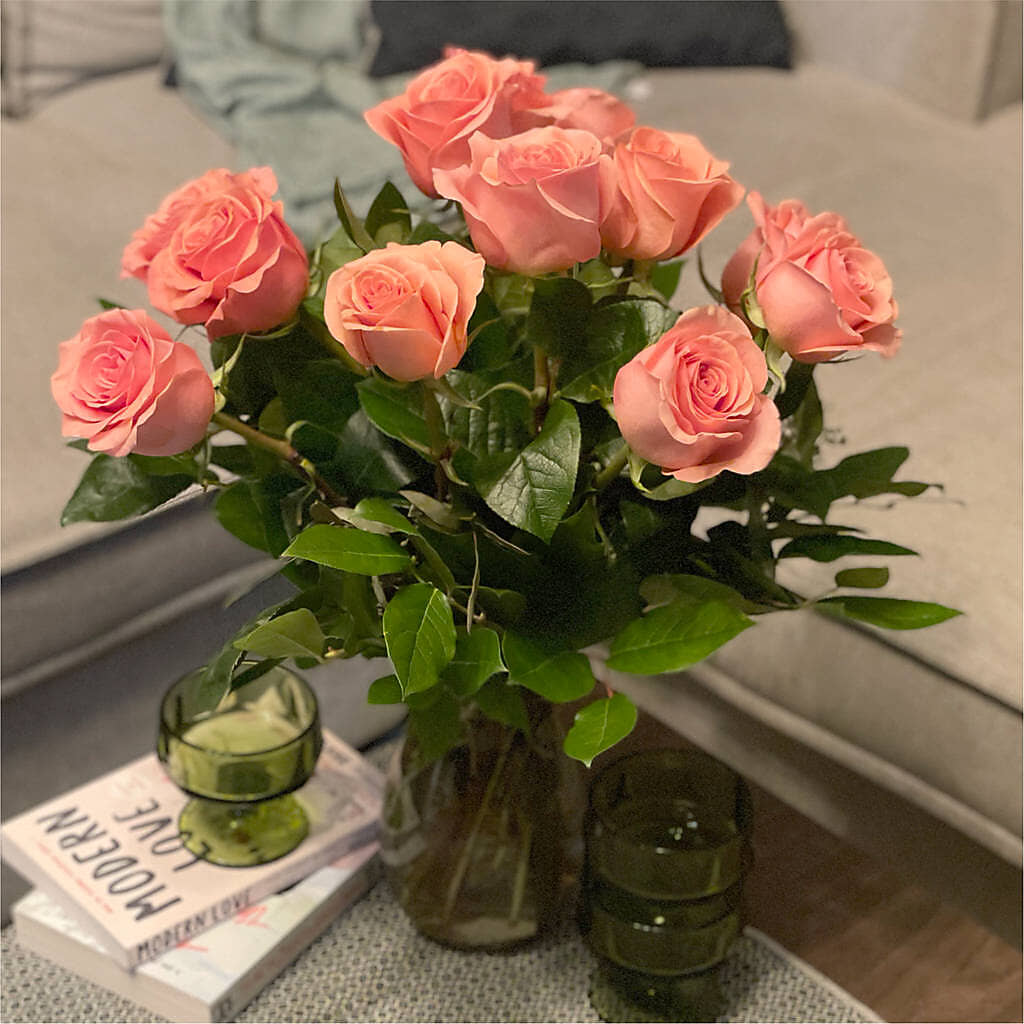 Long Stem Pink Rose Bouquet –  The Blessed Florist, Brandon FL