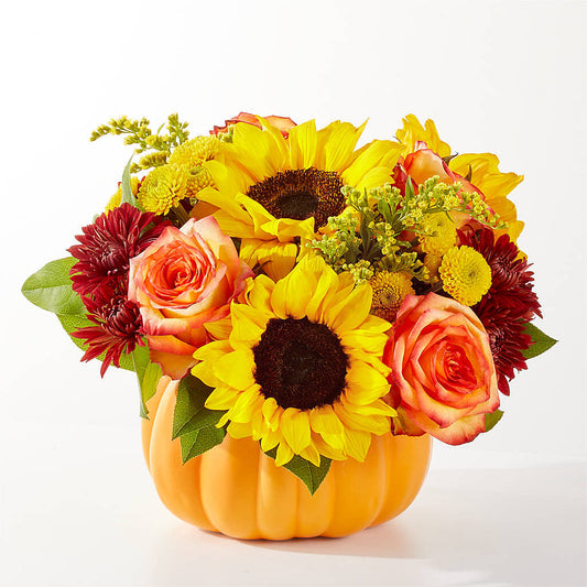 Golden Gourd Pumpkin Bouquet –  The Blessed Florist, Parrish FL