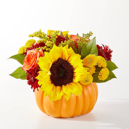 Golden Gourd Pumpkin Bouquet –  The Blessed Florist, Parrish FL