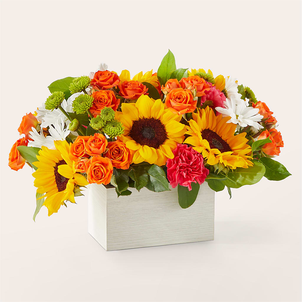 Sun-drenched Blooms Box Bouquet –  The Blessed Florist, Brandon FL