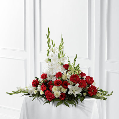 Crimson & White Arrangement –  The Blessed Florist, Brandon FL