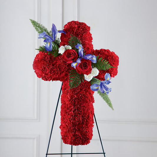 Faithful Hero Floral Cross –  The Blessed Florist, Parrish FL