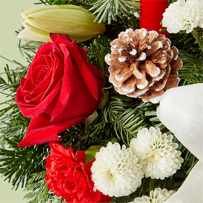 Seasonal Festivities Centerpiece –  The Blessed Florist, Brandon FL
