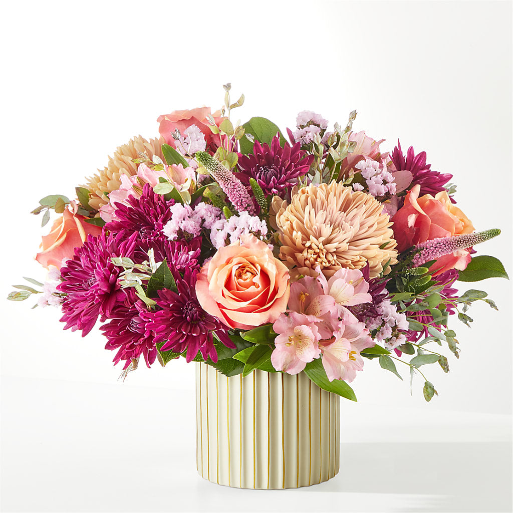 Berry Cobbler Bouquet with Ivory Vase –  The Blessed Florist, Brandon FL