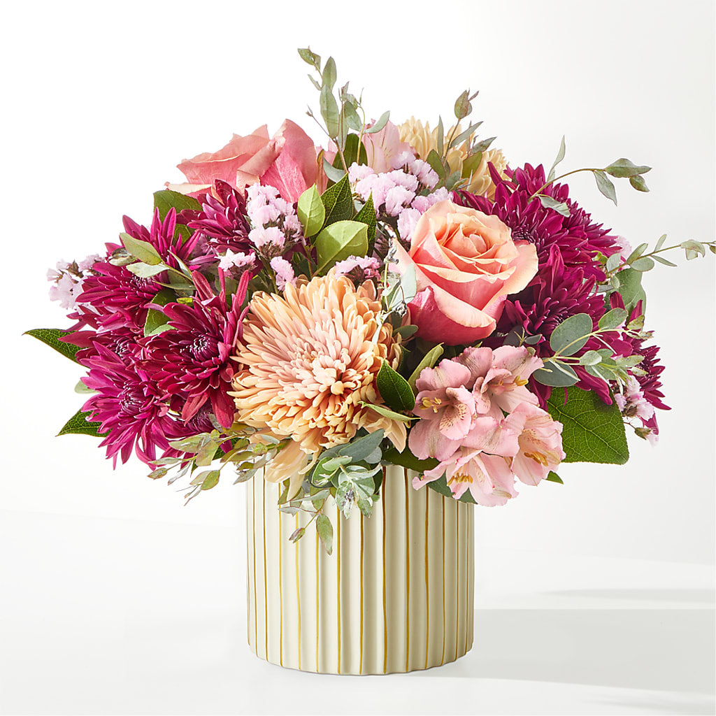 Berry Cobbler Bouquet with Ivory Vase –  The Blessed Florist, Brandon FL