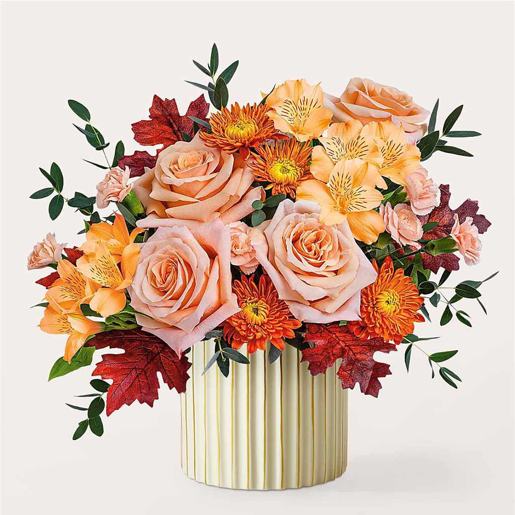 Spiced Latte Bouquet with Ivory Vase –  The Blessed Florist, Brandon FL