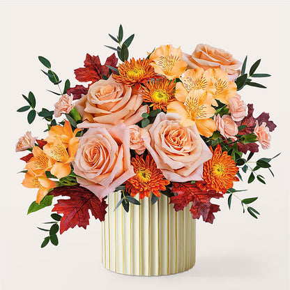 Spiced Latte Bouquet with Ivory Vase –  The Blessed Florist, Brandon FL