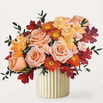 Spiced Latte Bouquet with Ivory Vase –  The Blessed Florist, Brandon FL