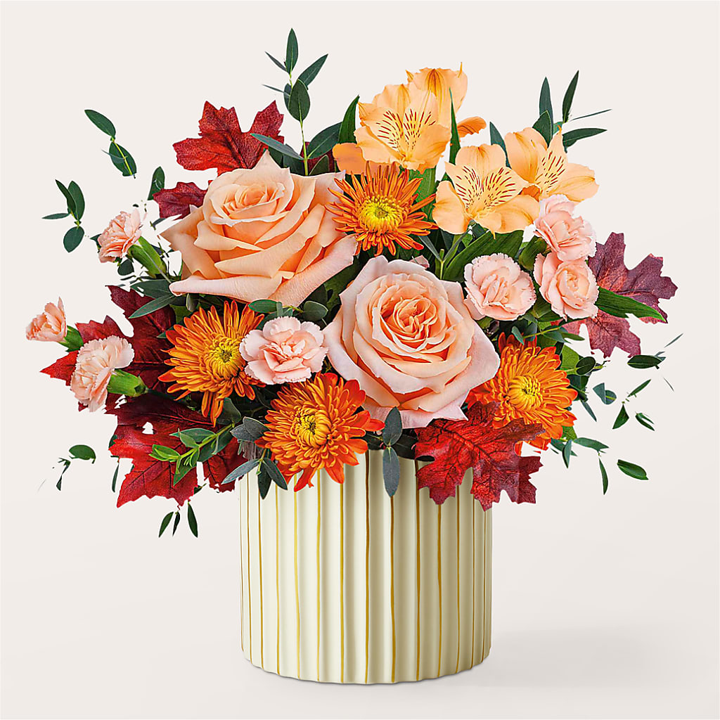 Spiced Latte Bouquet with Ivory Vase –  The Blessed Florist, Brandon FL