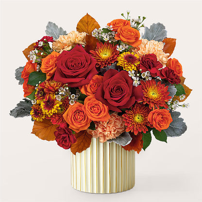 Merlot Bouquet with Ivory Vase –  The Blessed Florist, Brandon FL