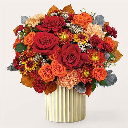 Merlot Bouquet with Ivory Vase –  The Blessed Florist, Brandon FL