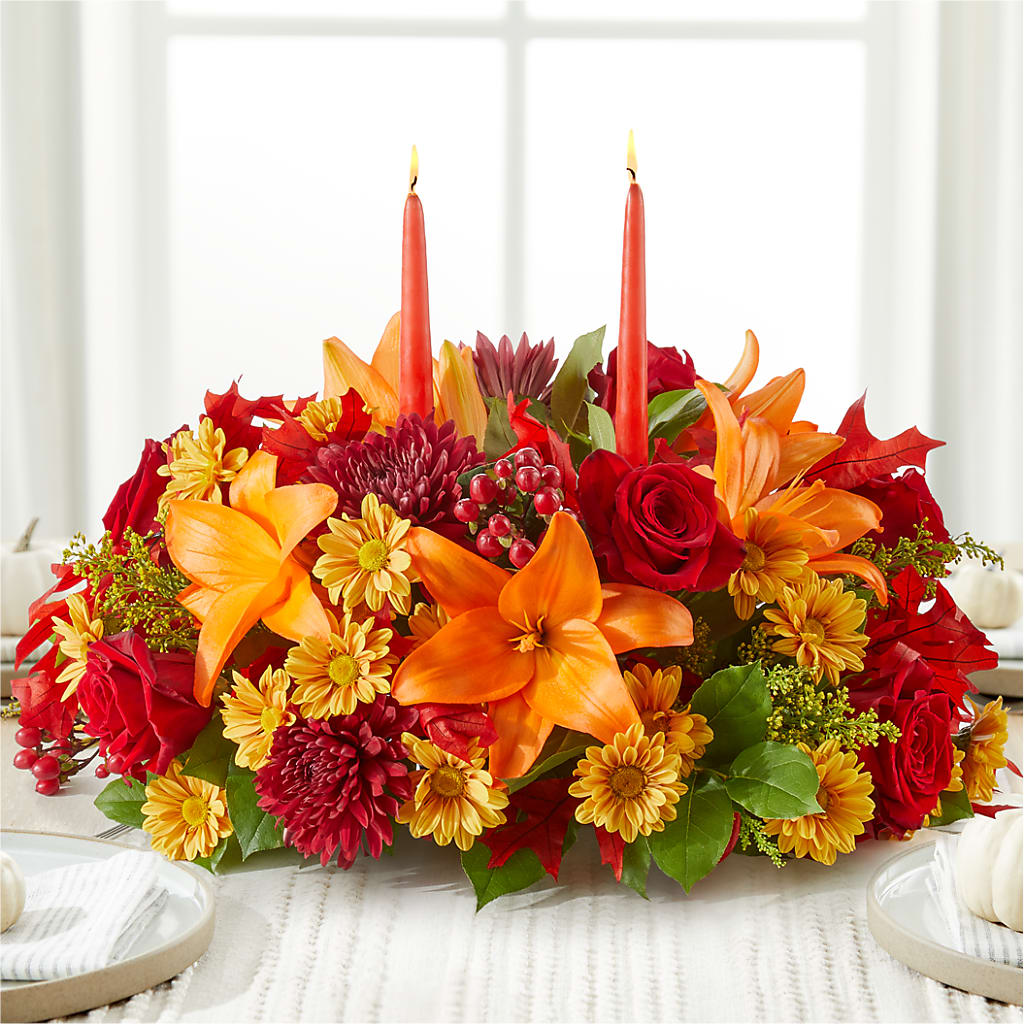 Autumn's Embrace Centerpiece –  The Blessed Florist, Brandon FL
